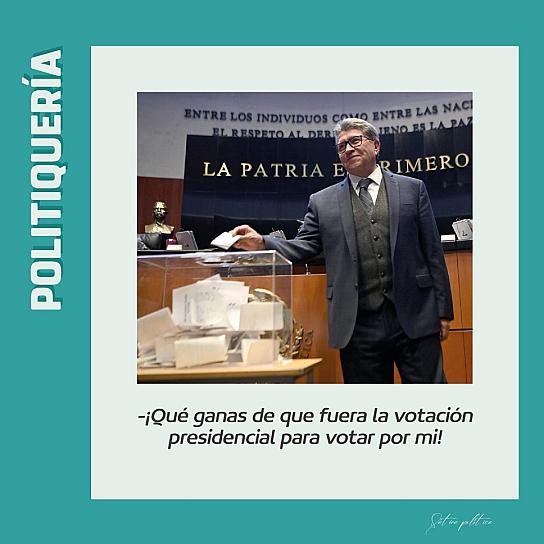 -¡Qué ganas de que fuera la votación presidencial para votar por mi!