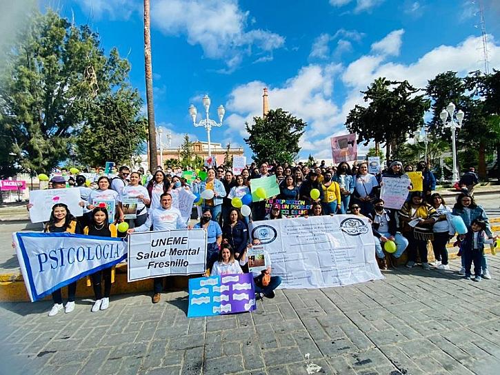 REALIZAN CAMINATA PARA CONMEMORAR DÍA MUNDIAL DE LA SALUD MENTAL 