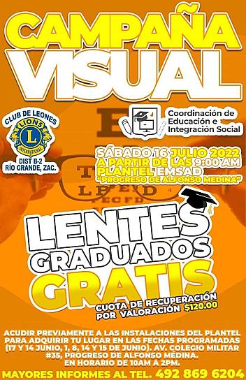 REALIZAN CAMPAÑA VISUAL EN BENEFICIO DE HABITANTES DE RÍO GRANDE 