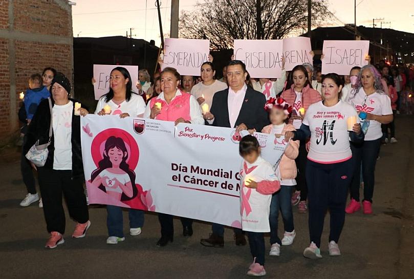 REALIZAN MARCHA SILENCIOSA EN RECUERDO DE PACIENTES QUE PERDIERON LA LUCHA CONTRA EL CÁNCER DE MAMA