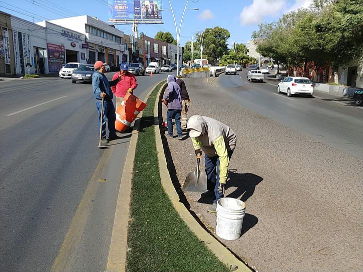 REALIZAN TRABAJOS DE MEJORAMIENTO URBANO EN BULEVAR METROPOLITANO