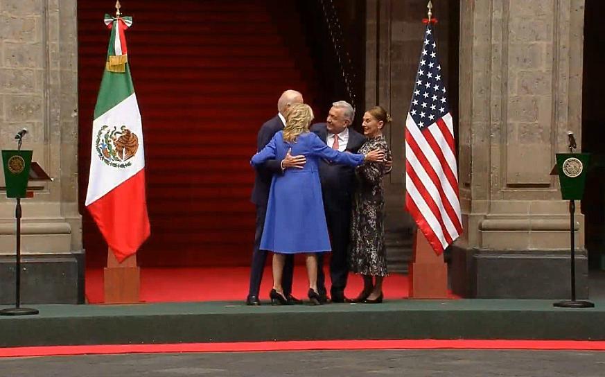 RECIBE AMLO A BIDEN EN PALACIO NACIONAL 