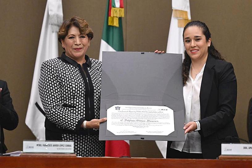 RECIBE DELFINA GÓMEZ CONSTANCIA DE MAYORÍA Y VALIDEZ DE LA ELECCIÓN EN EDOMEX 