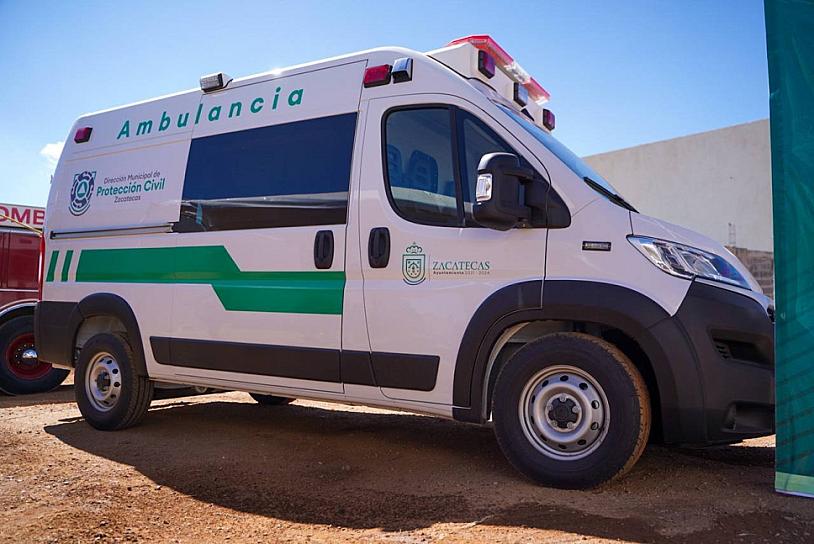 RECIBE PC MUNICIPAL DE ZACATECAS NUEVA AMBULANCIA
