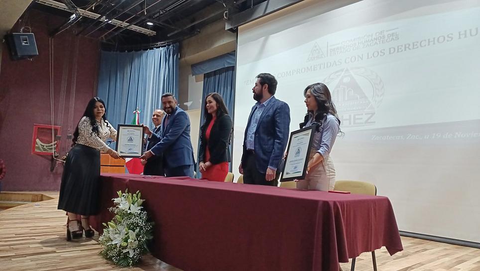 RECONOCE CDHEZ A EMPRESAS QUE VELAN POR LOS DERECHOS HUMANOS 