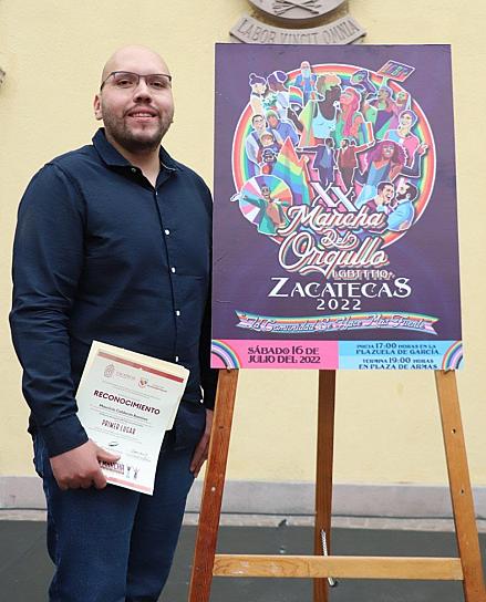 RECONOCEN A CREADOR DEL CARTEL DE MARCHA DEL ORGULLO LGBTTTIQ+