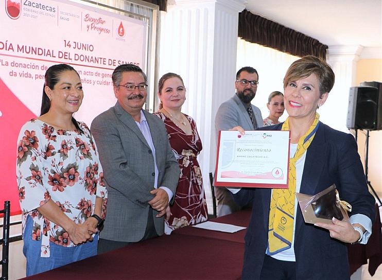 RECONOCE SSZ A ALIADOS QUE FOMENTAN LA CULTURA DE DONACIÓN DE SANGRE