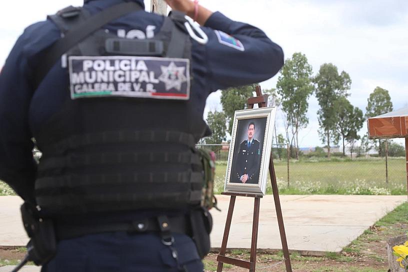 RECUERDAN Y HONRAN A POLICÍAS DE CALERA ASESINADOS EN 2022