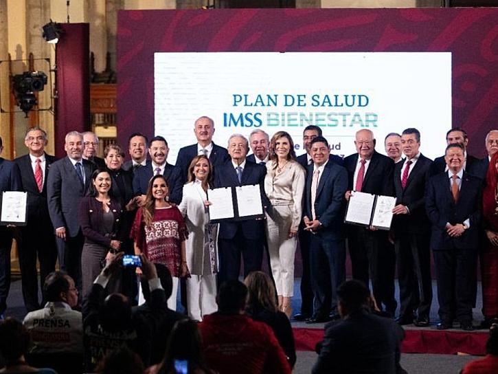 REFRENDAN GOBERNADORES DE LA 4T PACTO CON PROGRAMAS DEL IMSS - BIENESTAR 
