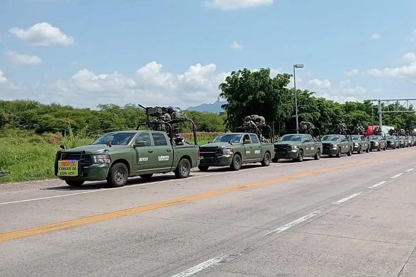 REFUERZAN SEGURIDAD EN SINALOA CON 600 MILITARES