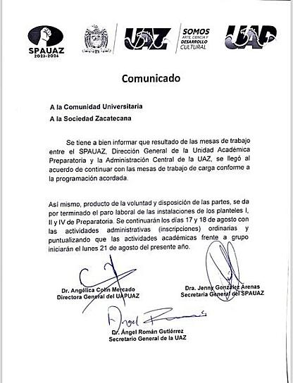 REGRESAN A CLASES PREPA 1, 2 Y 4 DE LA UAZ; EL PRÓXIMO LUNES INICIA CICLO ESCOLAR 