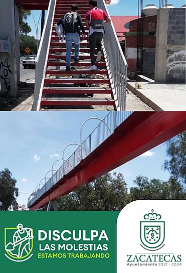 REPARAN PUENTE PEATONAL DE TRES CRUCES 