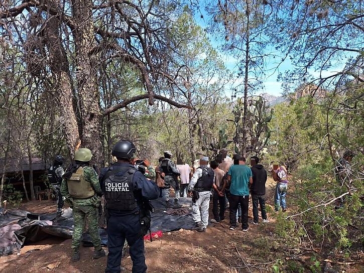 RESCATADOS EN FRESNILLO ESTABAN EN UN CAMPAMENTO DELINCUENCIAL