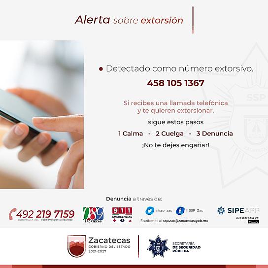 RESCATAN A VÍCTIMA DE SECUESTRO VIRTUAL EN OJOCALIENTE 