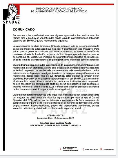 RESPONDE SECRETARIO DEL SPAUAZ; VERIFICARÁ LEGALIDAD DE POSTURAS