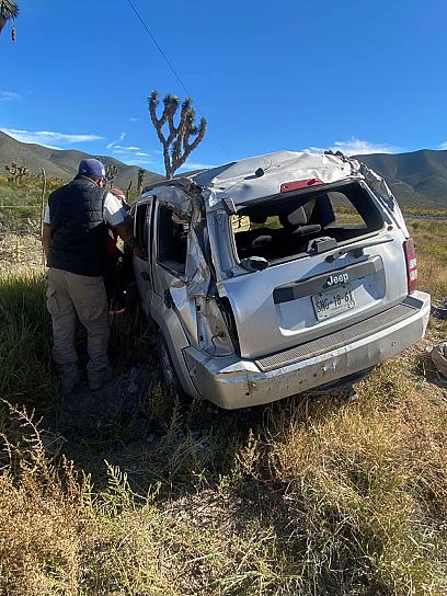 RESULTAN HERIDAS TRES PERSONAS EN ACCIDENTE EN CARRETERA SALTILLO-ZACATECAS 