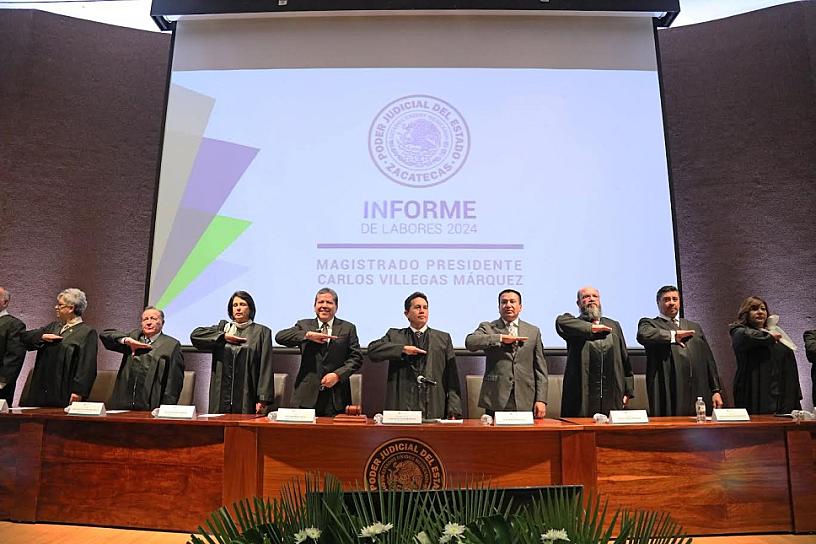 Rinde Carlos Villegas primer informe como magistrado presidente del TSJEZ