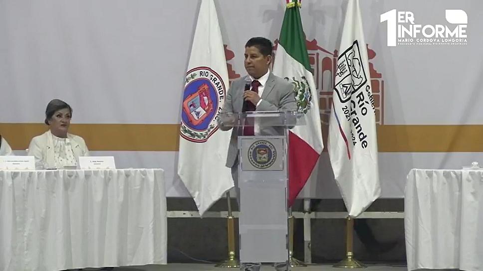 RINDE MARIO CÓRDOVA PRIMER INFORME DE GOBIERNO 