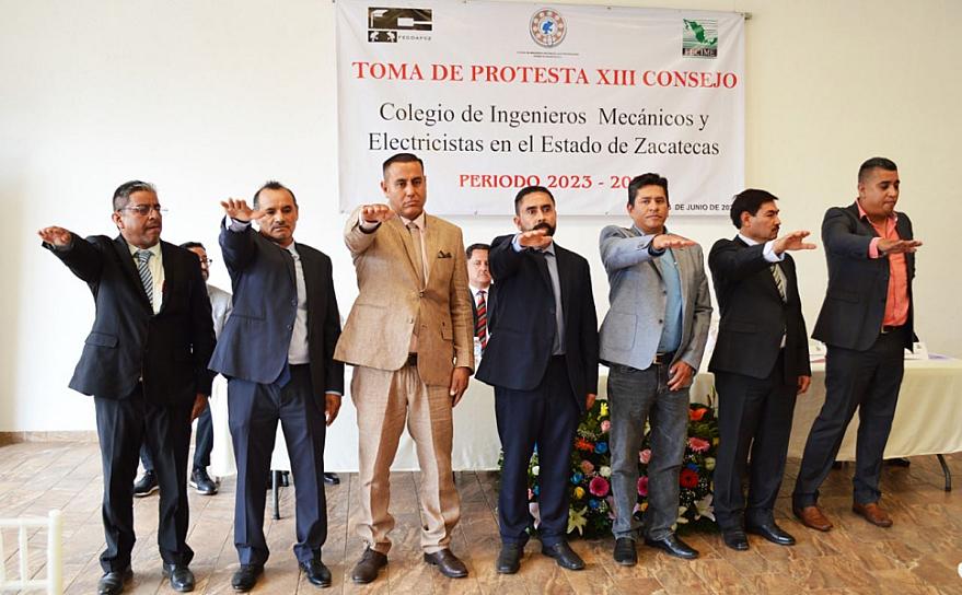 RINDE PROTESTA CUERPO DIRECTIVO DEL COLEGIO DE INGENIEROS MECÁNICOS Y ELECTRICISTAS