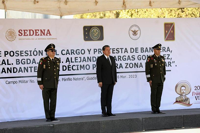 RINDE PROTESTA EL GENERAL DE BRIGADA ALEJANDRO VARGAS GONZÁLEZ  COMO COMANDANTE DE LA 11 ZONA MILITAR