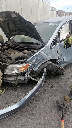 SE ACCIDENTAN EN INMEDIACIONES DE LA FENAZA