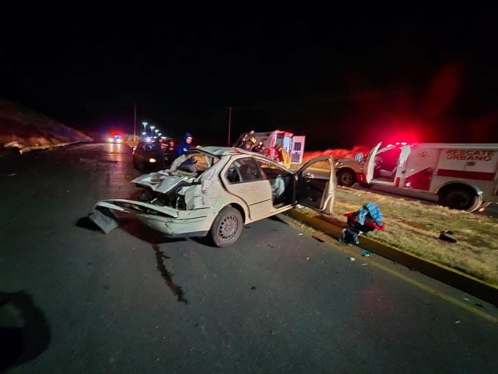 Se accidenta una joven en la vialidad a Vetagrande y acaba en el hospital 