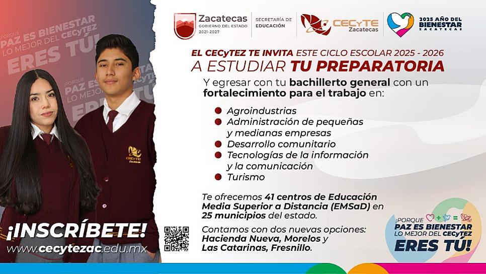 Abre Cecytez oferta educativa a jóvenes que ingresarán a preparatoria