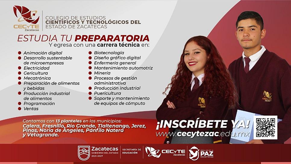 ABRE CECYTEZ PREINSCRIPCIONES PARA CICLO ESCOLAR 2024-2025 