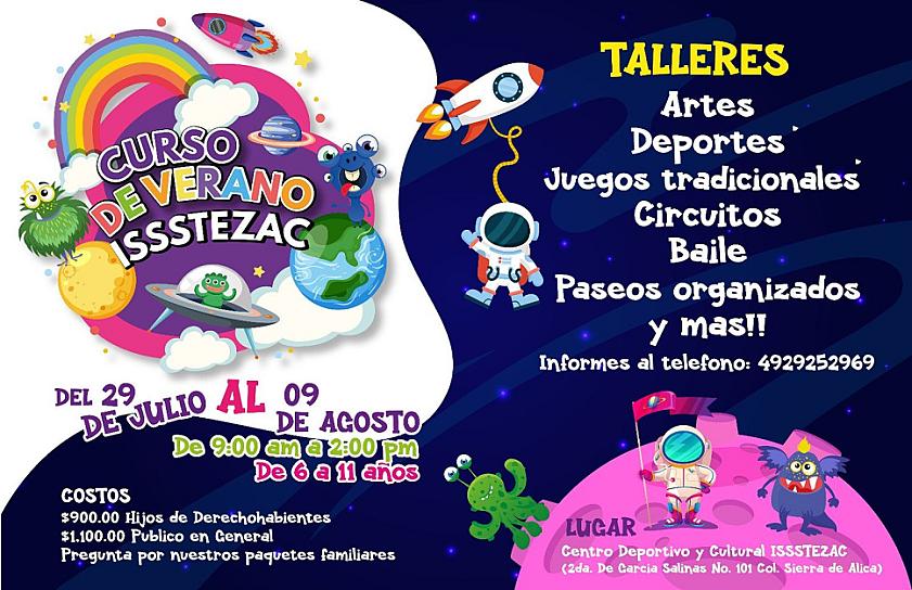 ABRE ISSSTEZAC CURSO DE VERANO POR LA PAZ 2024 