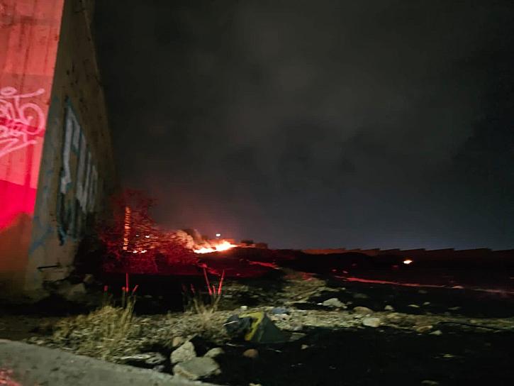 SE INCENDIA LOTE BALDIÓ JUNTO A GRÚAS ESCOBEDO 