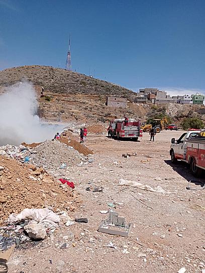 SE INCENDIA RELLENO SANITARIO DE ZACATECAS