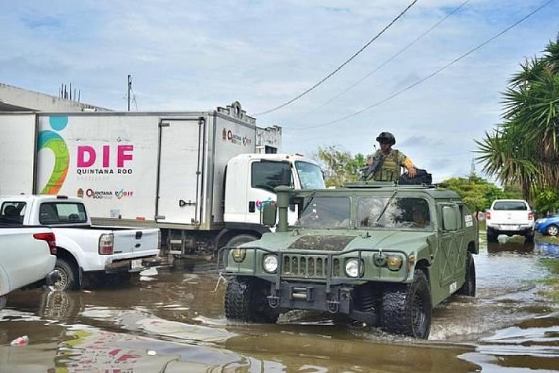 SE INUNDA CHETUMAL TRAS FUERTES LLUVIAS 