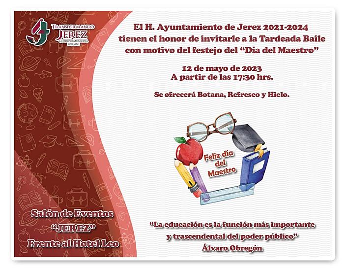 SE PREPARAN PARA FESTEJAR A LOS MAESTROS JEREZANOS