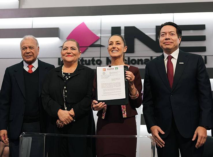 SE REGISTRA CLAUDIA SHEINBAUM COMO CANDIDATA PRESIDENCIAL DE LA COALICIÓN SÍGAMOS HACIENDO HISTORIA