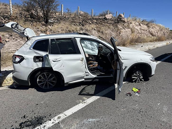 Se registra volcadura en Sain Alto