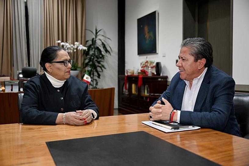 Se reúne gobernador con secretaria de Gobernación para consolidar la estrategia de seguridad