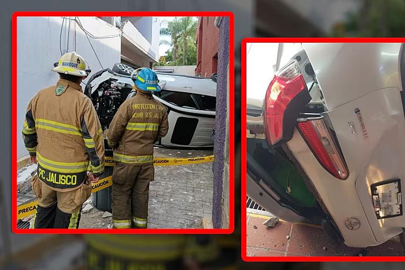 ABUELITA CAE DESDE SEGUNDO PISO DE ESTACIONAMIENTO