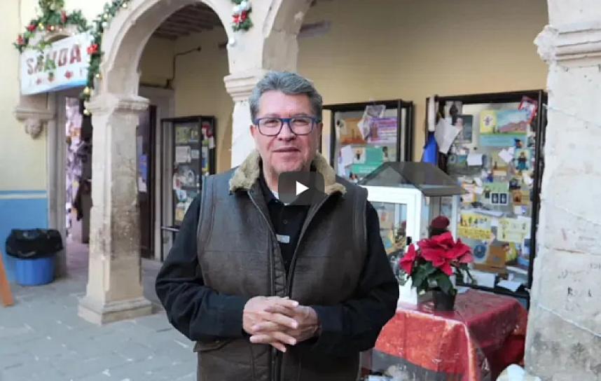 SE SOLIRADIZA RICARDO MONREAL CON ZACATECAS; VISITA PLATEROS 