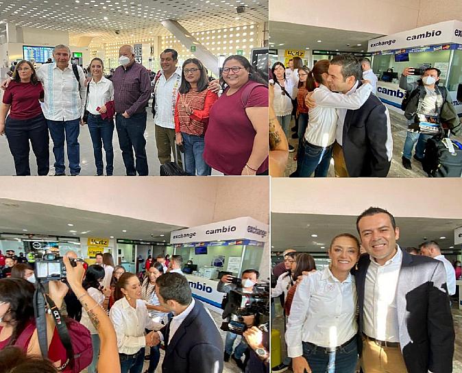 SHEINBAUM VIAJA A AGUASCALIENTES Y DURANGO PARA APOYAR CIERRES DE CAMPAÑA; ULISES MEJÍA HARO LA ACOMPAÑA 