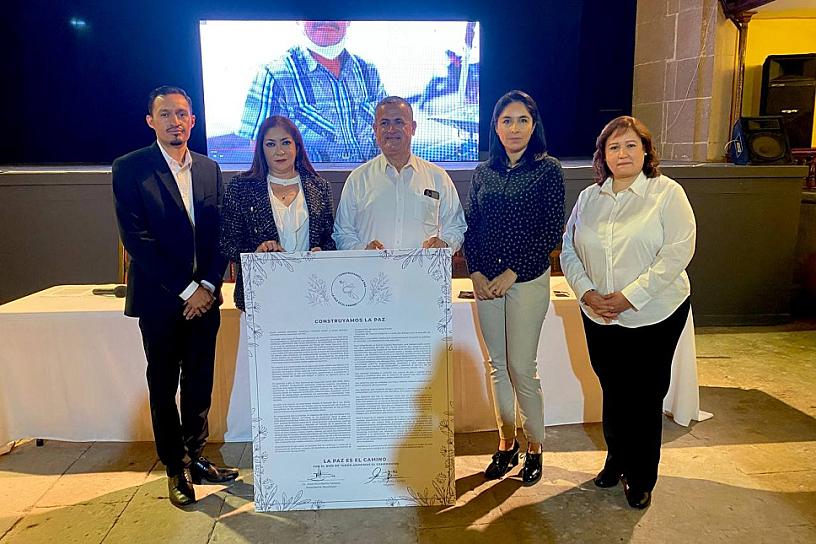 FIRMAN CARTA COMPROMISO POR LA CONSTRUCCIÓN DE PAZ EN JEREZ