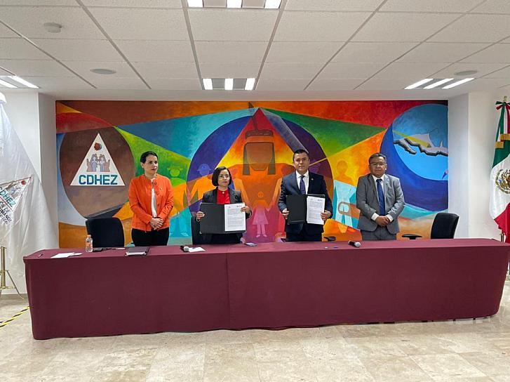 SIGNAN CONVENIO LA CDHEZ Y EL TRIBUNAL DE JUSTICIA LABORAL BUROCRÁTICA 