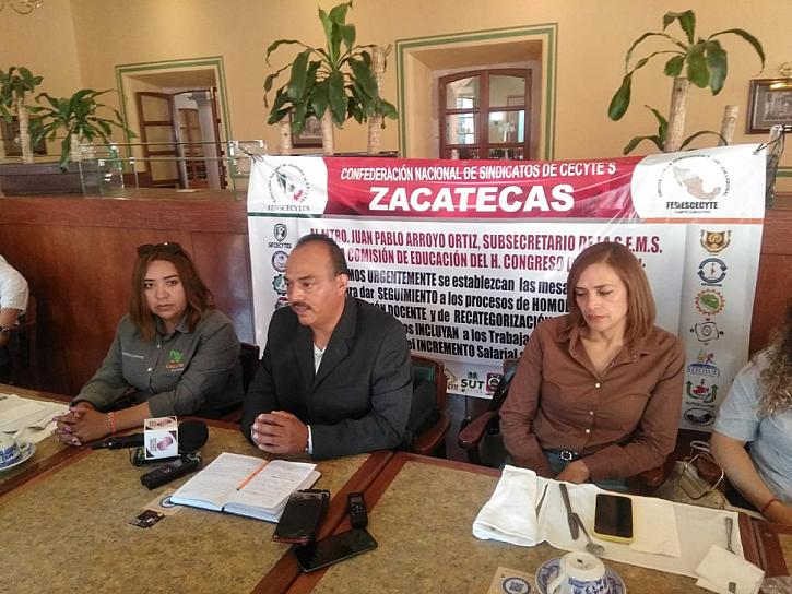 SINDICATOS DE CECYTEZ, COBAEZ Y CONALEP ANUNCIAN MEGA MARCHA A LA CAPITAL, VAN POR PROMOCIÓN Y RECATEGORIZACIÓN 