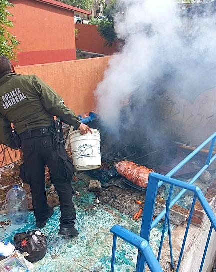 SOFOCAN INCENDIO EN DOMICILIO DE LA CALLE AGUADORES