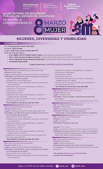 CONMEMORARÁ SSP EL DÍA INTERNACIONAL DE LA MUJER