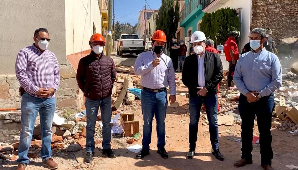 SUPERVISA ALCALDE CAPITALINO ZONA AFECTADA POR EXPLOSIÓN