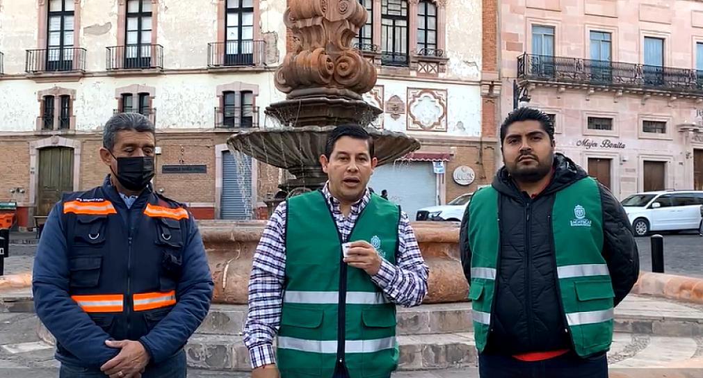 SUPERVISA ALCALDE JORGE MIRANDA LIMPIEZA DEL CENTRO HISTÓRICO DURANTE TEMPORADA VACACIONAL