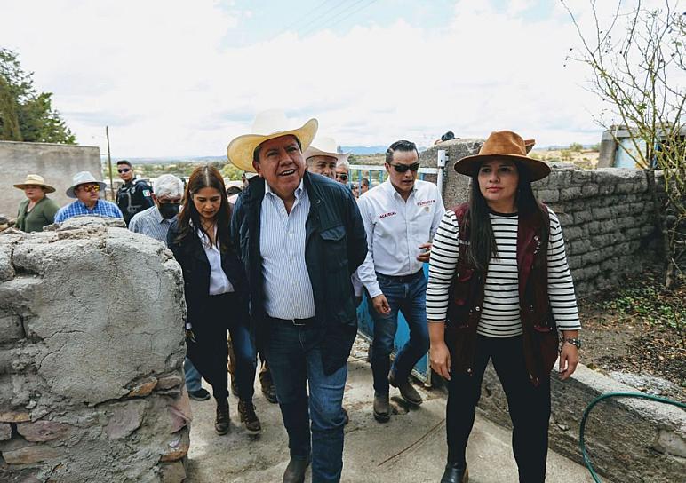 SUPERVISA DAVID MONREAL AVANCES EN SARABIA, JEREZ 