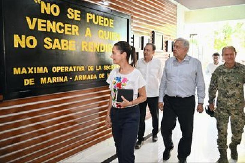 SUPERVISAN AMLO Y SHEINBAUM AVANCES EN LA MODERNIZACIÓN DEL PUERTO EN SONORA