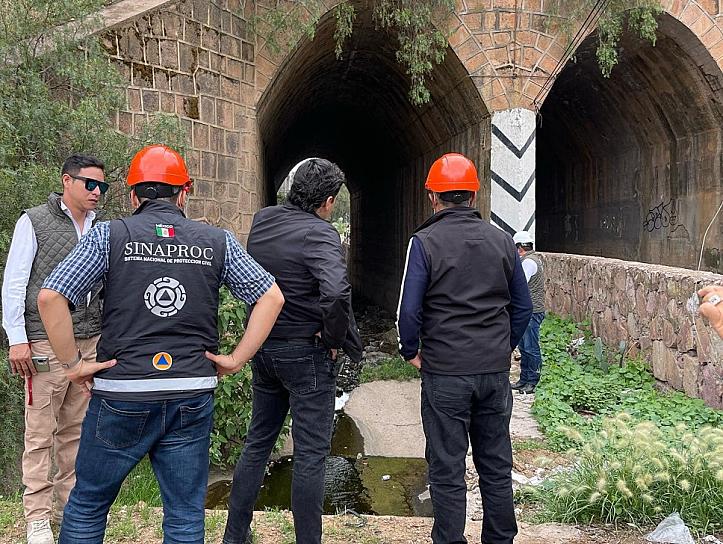 SUPERVISAN TÉCNICOS DEL CENAPRED DAÑOS EN BÓVEDAS SUBTERRÁNEAS DEL CENTRO HISTÓRICO 