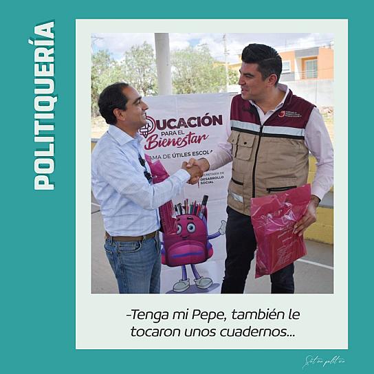-Tenga mi Pepe, también le tocaron unos cuadernos... 